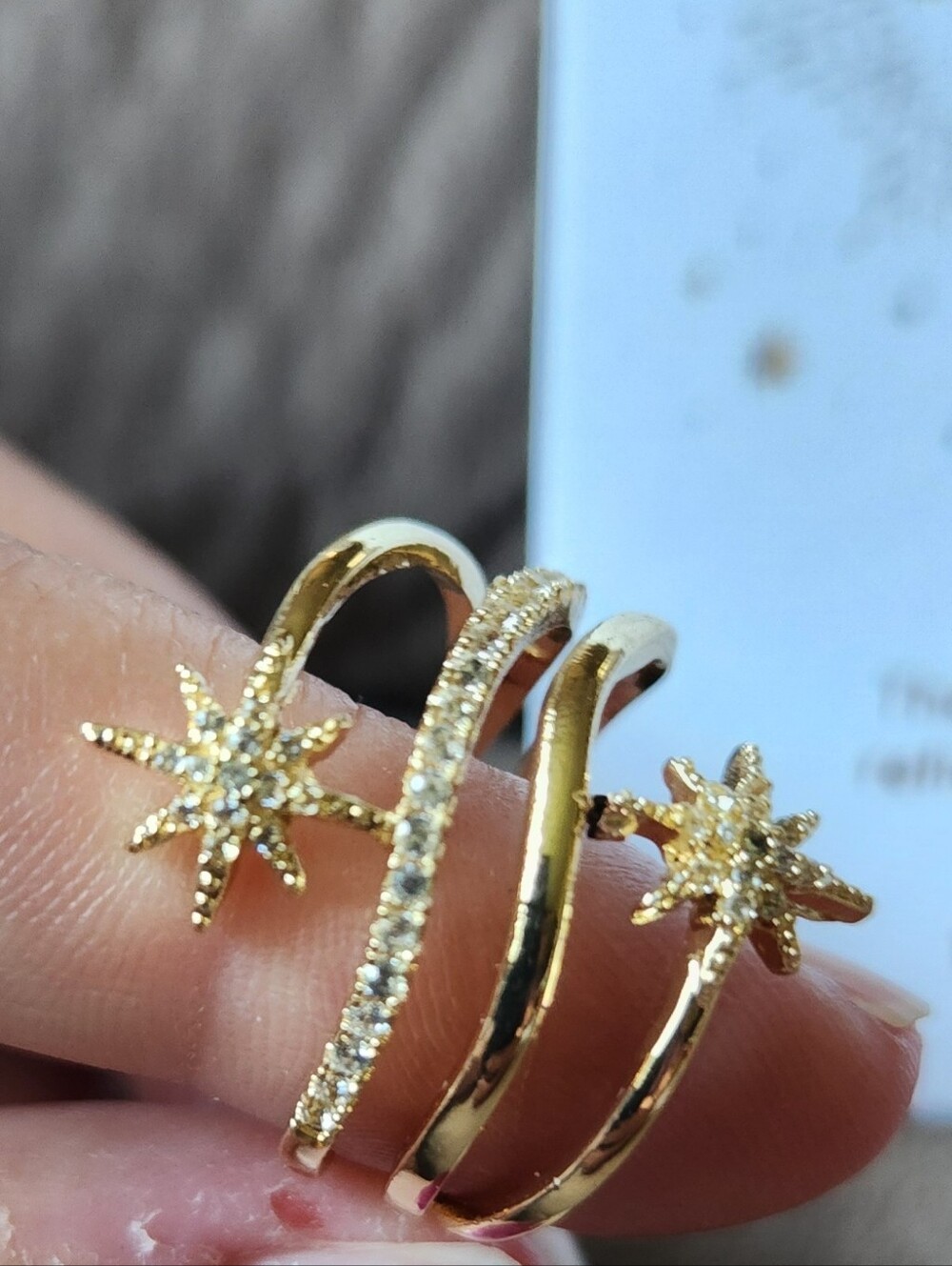 Unwritten Celestial Ring Size 9 Gold Tone New